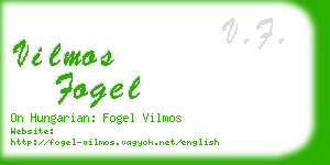 vilmos fogel business card